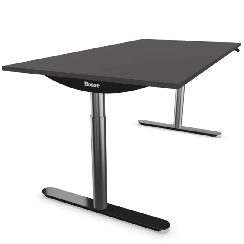 Bosse Modul Space M2 höhenverstellbarer Schreibtisch 62 - 126 cm - Melamin Arbeitsplatte - Gestell Chrom