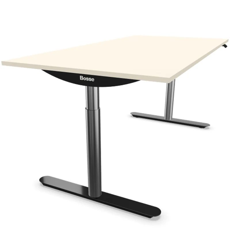Bosse Modul Space M2 höhenverstellbarer Schreibtisch 62 - 126 cm - Melamin Arbeitsplatte - Gestell Chrom