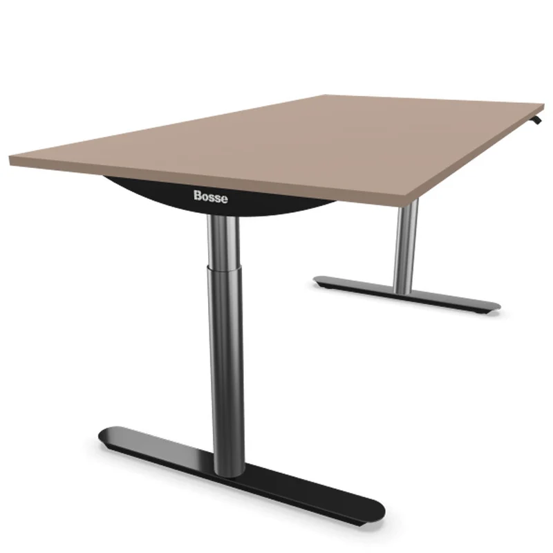 Bosse Modul Space M2 höhenverstellbarer Schreibtisch 62 - 126 cm - Melamin Arbeitsplatte - Gestell Chrom
