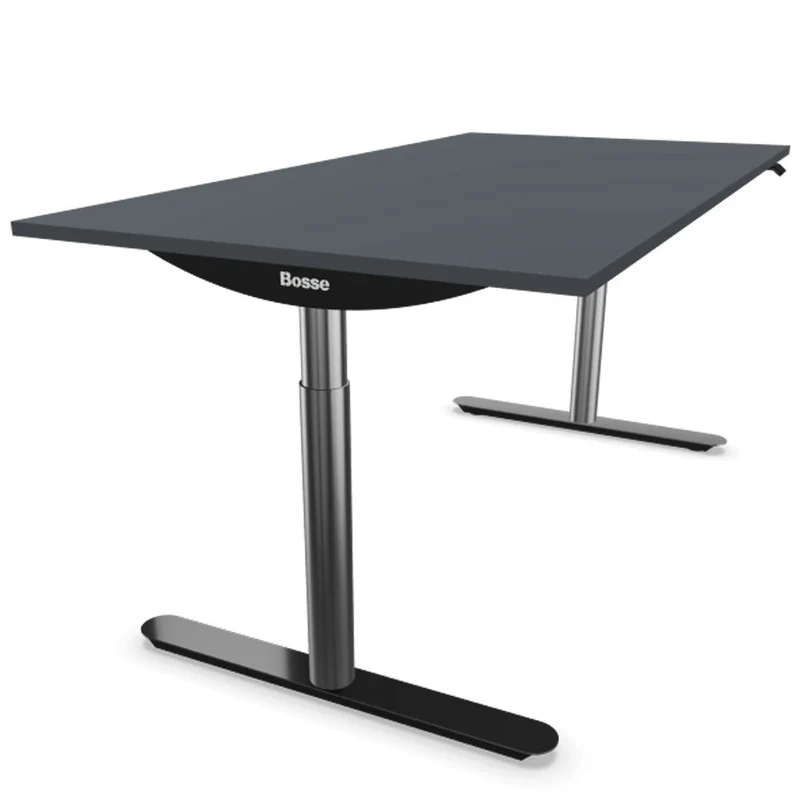 Bosse Modul Space M2 höhenverstellbarer Schreibtisch 62 - 126 cm - Melamin Arbeitsplatte - Gestell Chrom