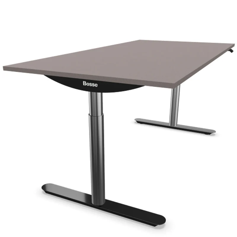 Bosse Modul Space M2 höhenverstellbarer Schreibtisch 62 - 126 cm - Melamin Arbeitsplatte - Gestell Chrom