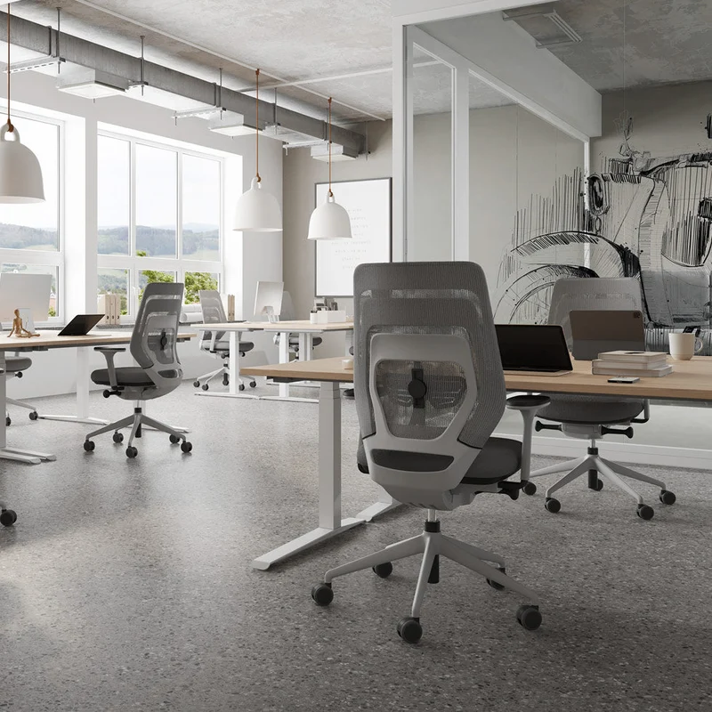Ergonomischer Bürostuhl FM asiento Farbe Anthrazit