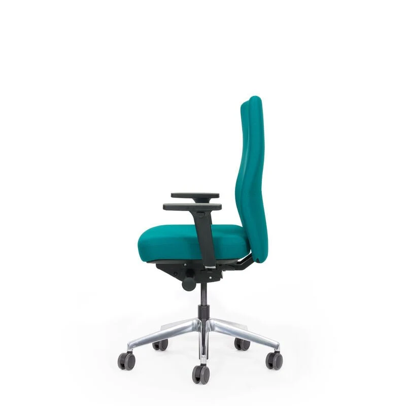 Ergonomischer Bürostuhl AG10 Petrol inkl. Armlehnen & Alu Fußkreuz