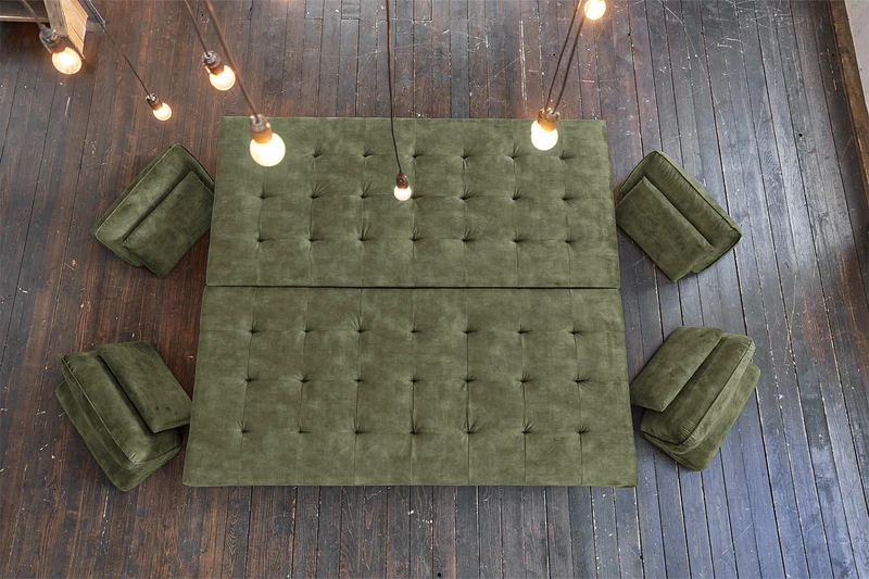 KAWOLA Sofa WIOLO Ecksofa velvet moosgrün