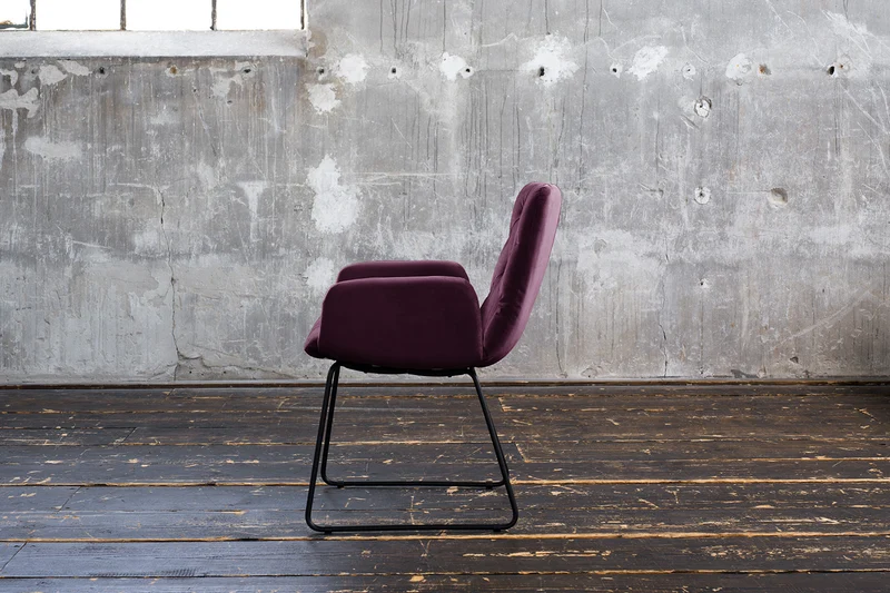 KAWOLA Esszimmerstuhl NEW CHARME Velvet purple