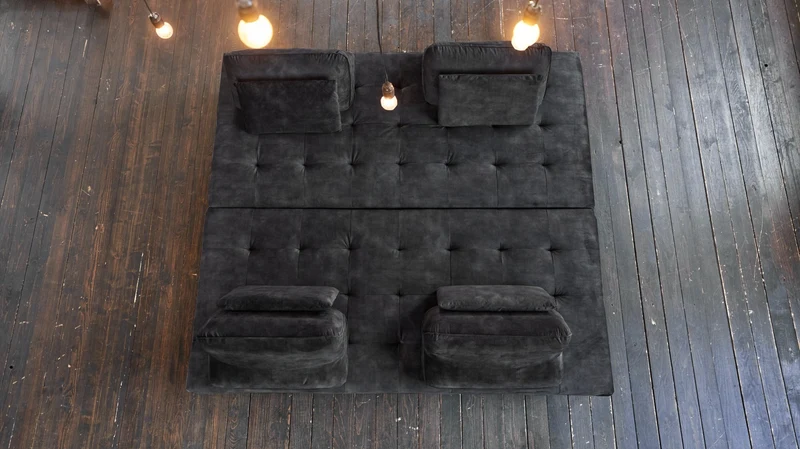 KAWOLA Sofa WIOLO Ecksofa velvet anthrazit
