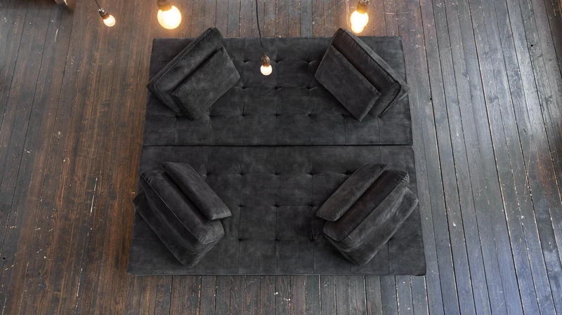 KAWOLA Sofa WIOLO Ecksofa velvet anthrazit