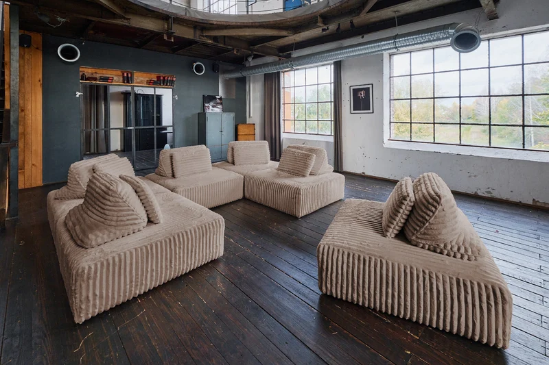 KAWOLA Modulsofa WIOLO SOFT 6 Module 6 Rückenkissen Weicher Breitcord taupe