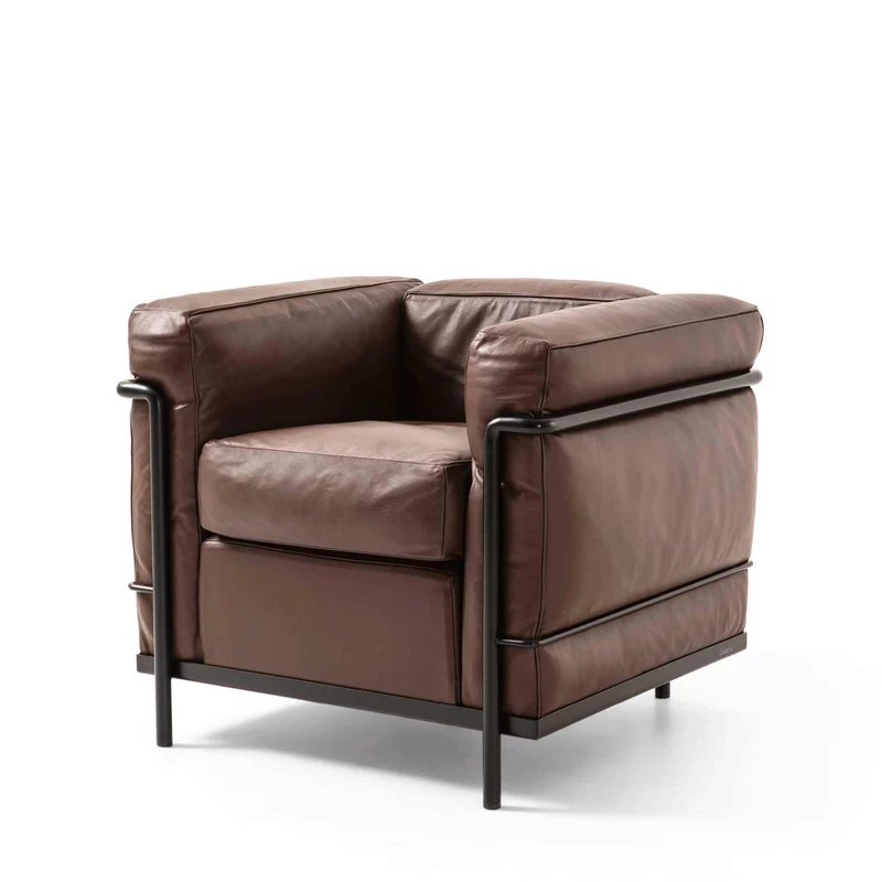 Armchair - "2, Fauteuil Grand Confort, Petit Modèle", designed by Le Corbusier, Pierre Jeanneret, Charlotte Perriand for Cassina