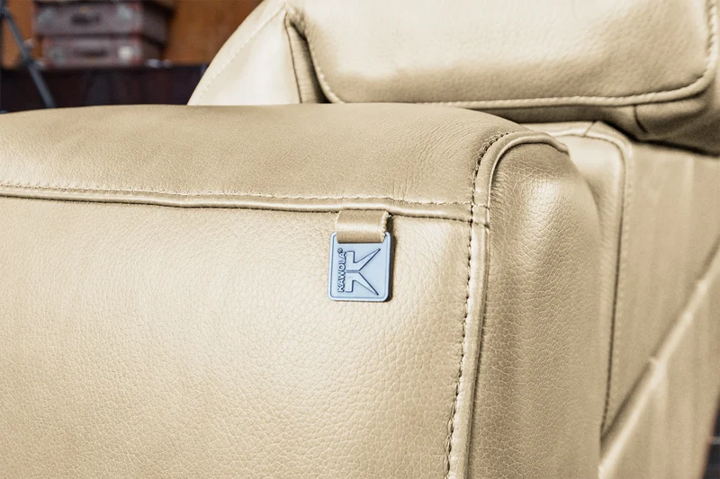 KAWOLA Sofa FINN 3-Sitzer mit Relaxfunktion Leder cremeweiß