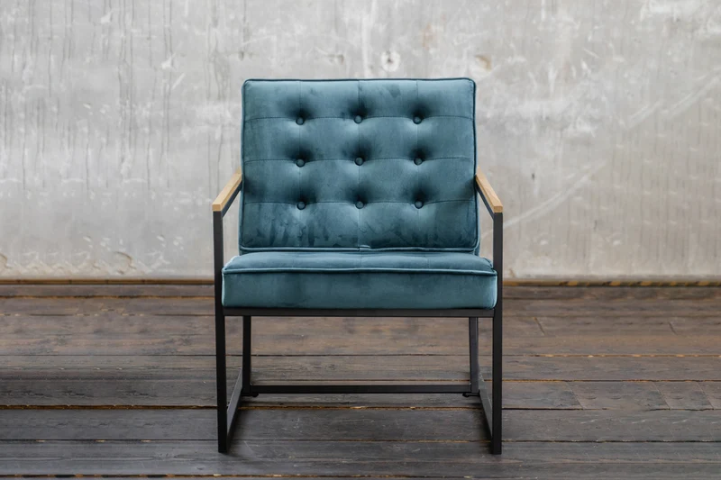 KAWOLA Sessel ARLY Polstersessel Bezug Velvet petrol