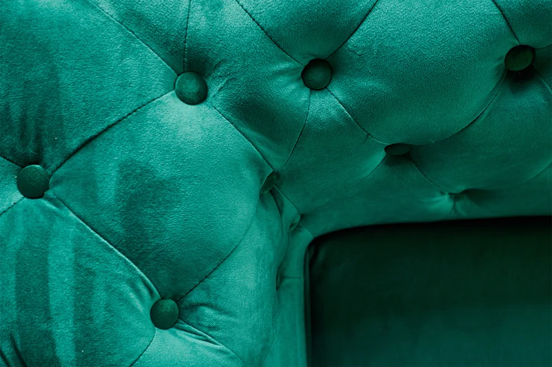 KAWOLA Sessel NARLA Chesterfield Loungesessel Velvet grün