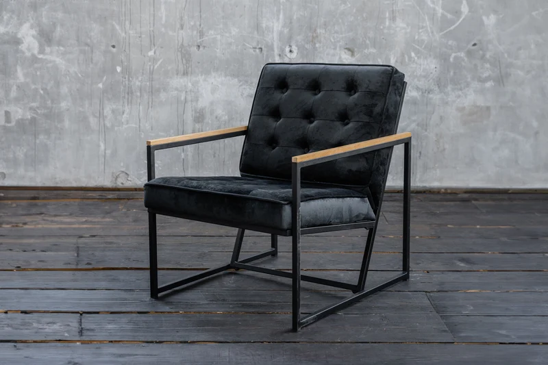 KAWOLA Sessel ARLY Polstersessel Bezug Velvet schwarz
