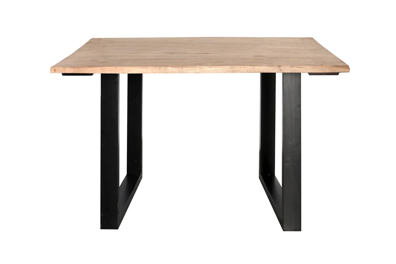 KAWOLA Esstisch LORE 140x90cm Akazie massiv natürliche Baumkante mit 2 Ansteckplatten