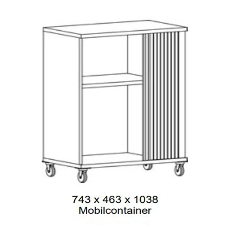 fm Aktenschrank Mobil Style - Querrolladenschrank - Sideboard - Container