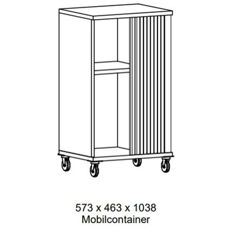 fm Aktenschrank Mobil Style - Querrolladenschrank - Sideboard - Container