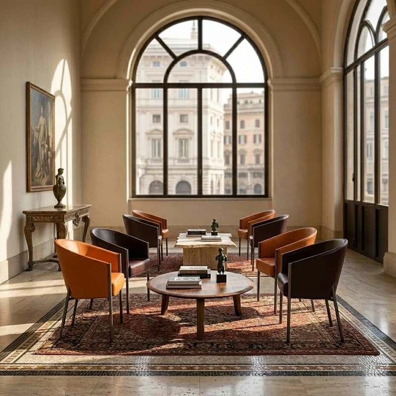 Leather Chair COSTES by Philippe Starck for Driade