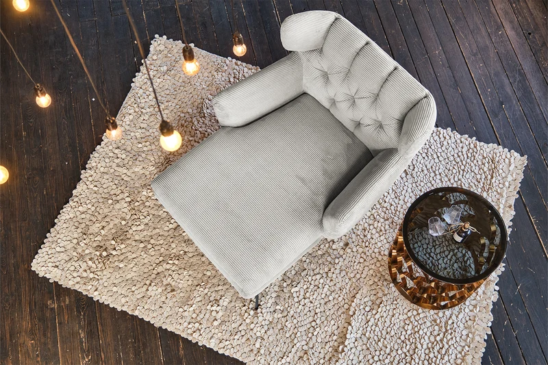 KAWOLA Longseat CHARME Cord hellgrau