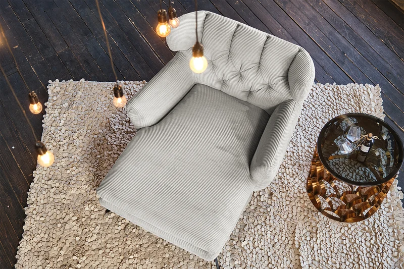 KAWOLA Longseat CHARME Cord hellgrau