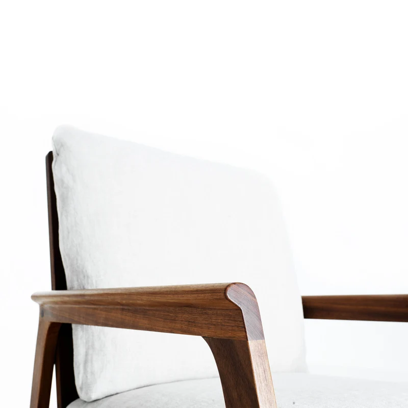 Walnut Wood Rocking Armchair MOMENTO by Dale Italia