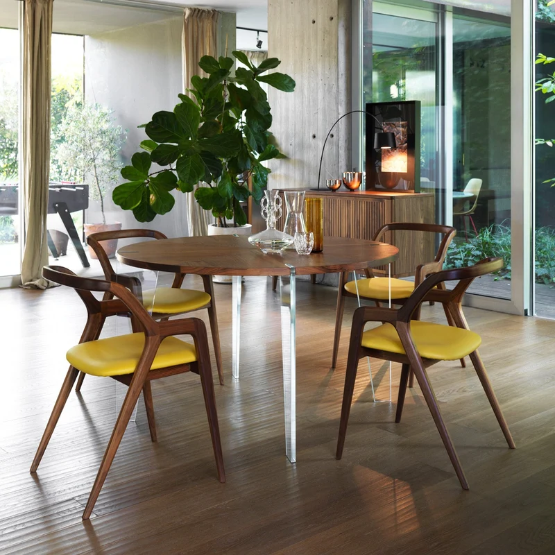 Walnut Wood Chair IN BREVE by Dale Italia