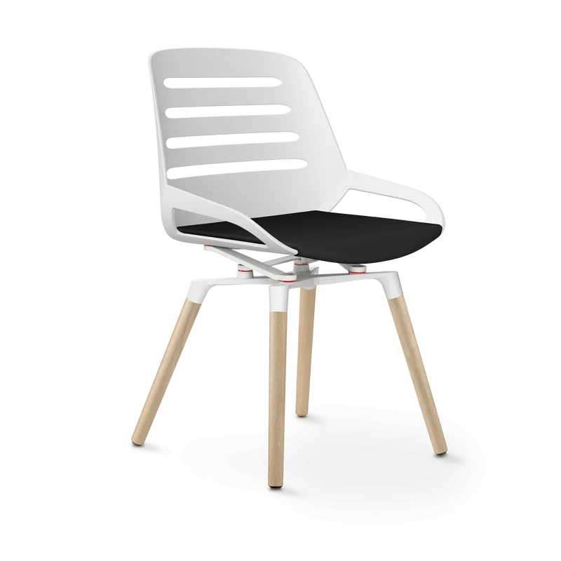 Aeris Numo Comfort Holzbeine Eiche Kunstleder Mediflex schwarz
