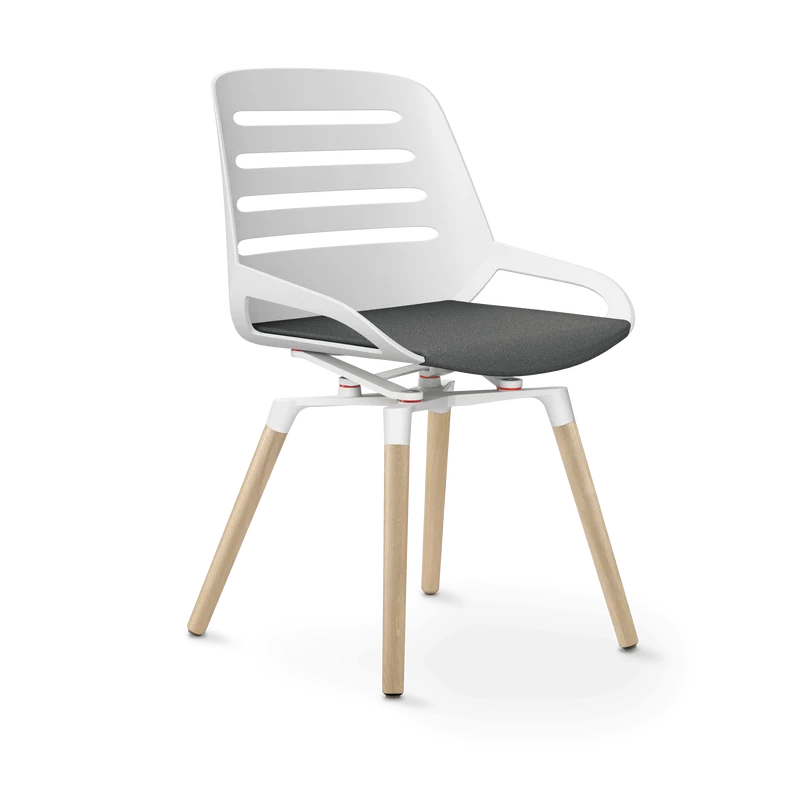 Aeris Numo Comfort Holzbeine Eiche Sitzbezug grau meliert