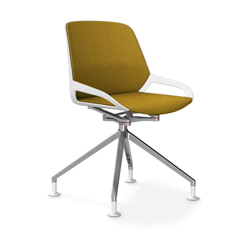 Aeris Numo Comfort Fußkreuz Gleiter Sitzbezug gelb meliert
