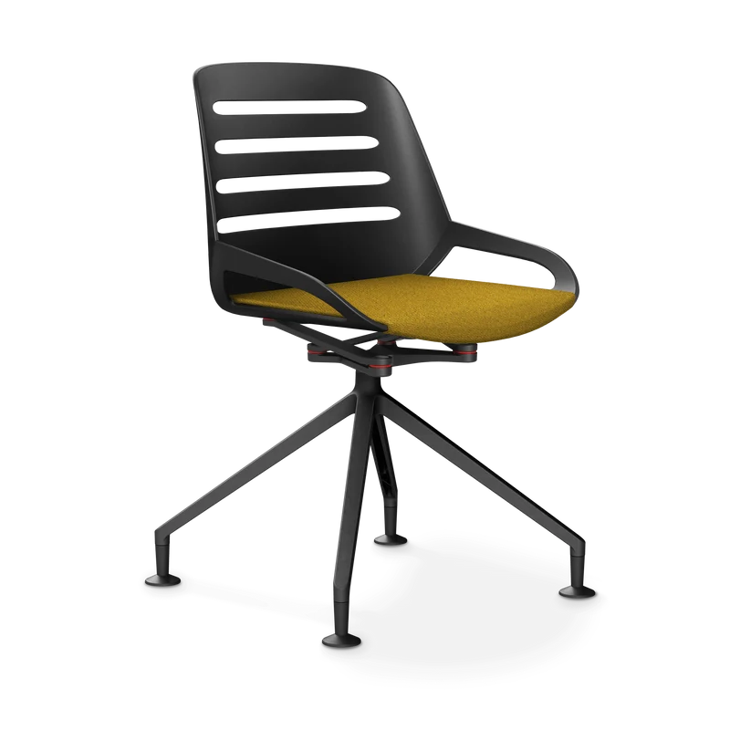Aeris Numo Comfort Fußkreuz Gleiter Sitzbezug gelb meliert