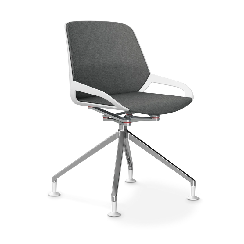 Aeris Numo Comfort Fußkreuz Gleiter Sitzbezug grau meliert