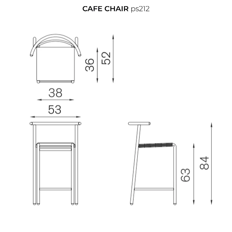 Stool CAFÉ CHAIR 80H by Philippe Starck for Baleri Italia