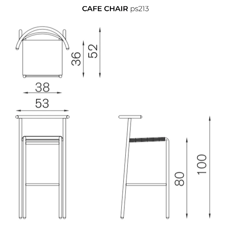 Stool CAFÉ CHAIR 80H by Philippe Starck for Baleri Italia