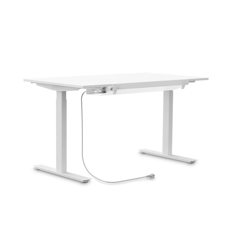 Kabelwanne mit Steckdose (Active Desk): Farbe weiß