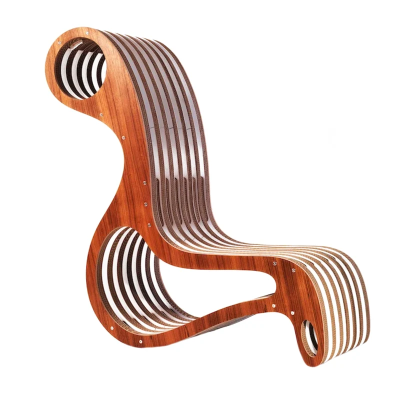 Cardboard and Wood Chaise Longue X2CHAIR