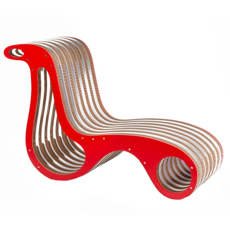 Cardboard and Wood Chaise Longue X2CHAIR