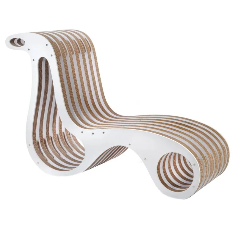 Cardboard and Wood Chaise Longue X2CHAIR