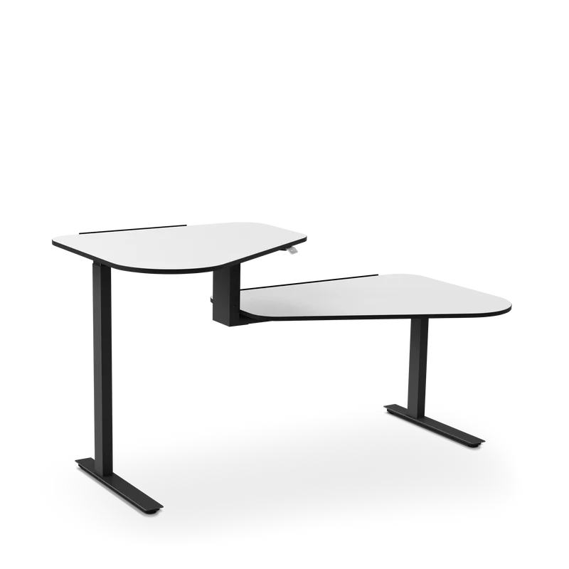 Aeris Active Office Desk, weiß, Stehtisch links