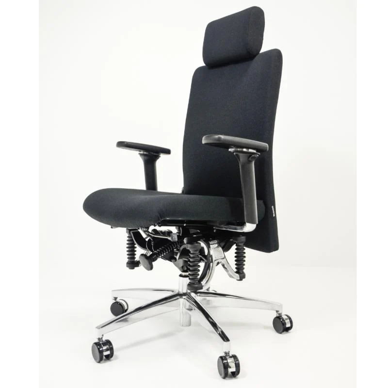 Bürostuhl Haider Bioswing 360 iQ Hausstuhl mit Nackenstütze, Beckenbalance und Gestell Alu poliert