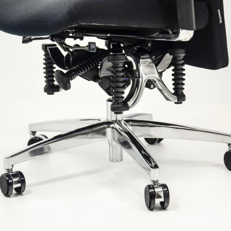 Bürostuhl Haider Bioswing 360 iQ Hausstuhl mit Nackenstütze, Beckenbalance und Gestell Alu poliert