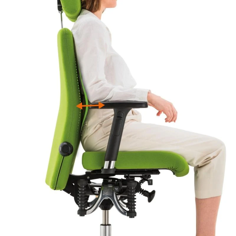 Bürostuhl Haider Bioswing 360 iQ Hausstuhl mit Nackenstütze, Beckenbalance und Gestell Alu poliert