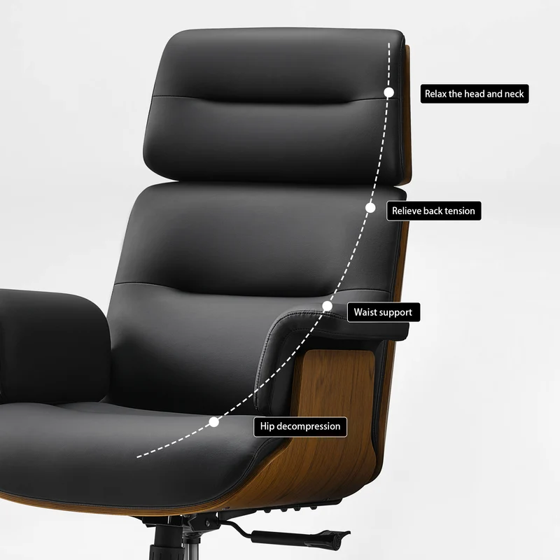 Mathias Marcel, High Back Faux Leather Office Chair