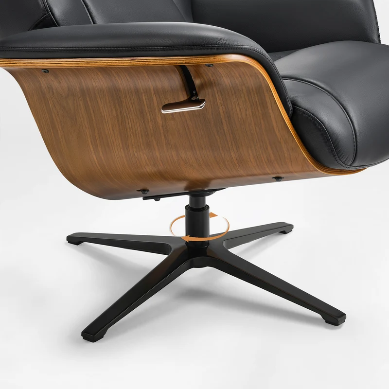 Matteo,Napa Leather Lounge Chair and Ottoman