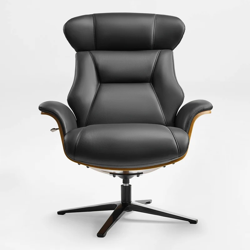Matteo,Napa Leather Lounge Chair and Ottoman