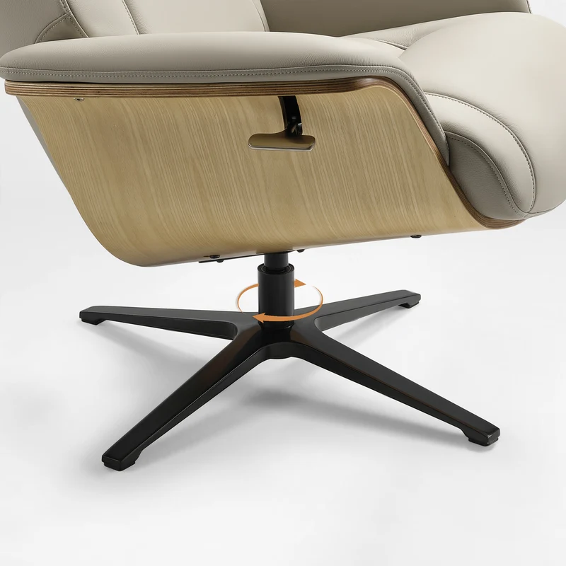 Matteo,Napa Leather Lounge Chair and Ottoman