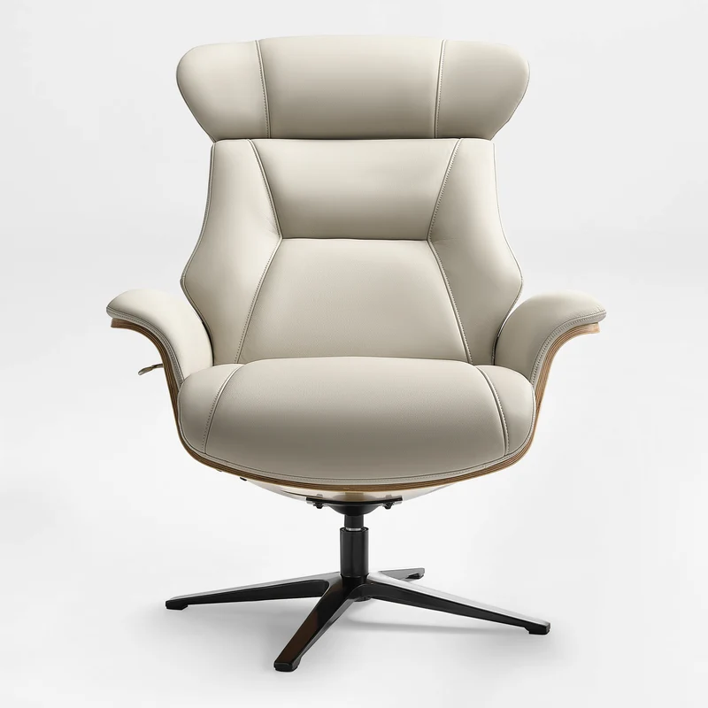 Matteo,Napa Leather Lounge Chair and Ottoman