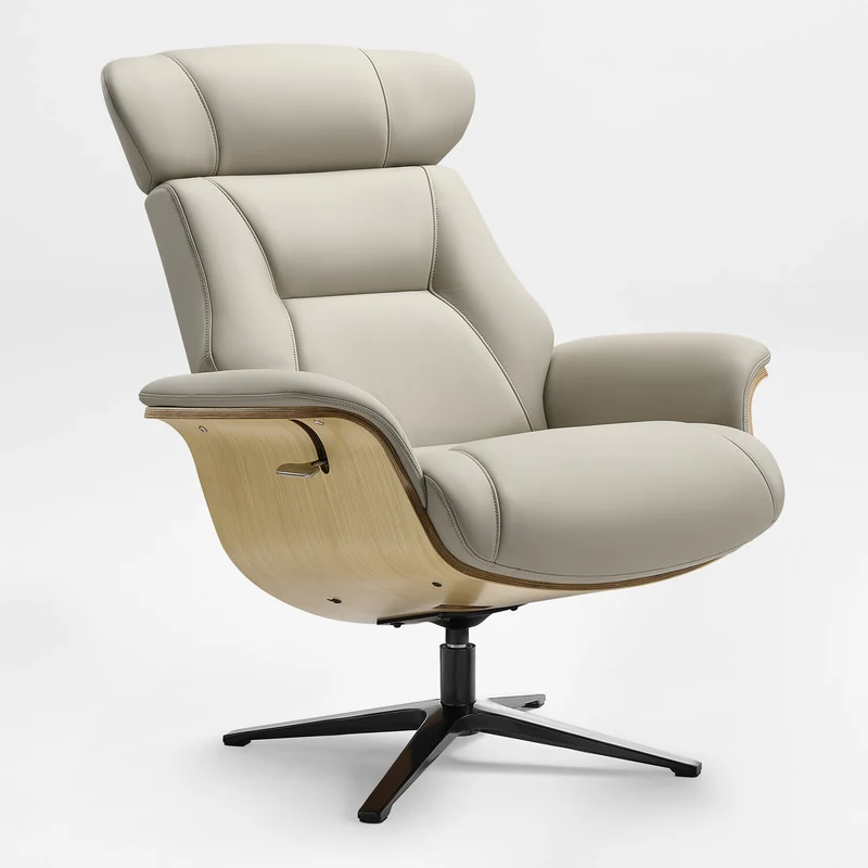 Matteo,Napa Leather Lounge Chair and Ottoman