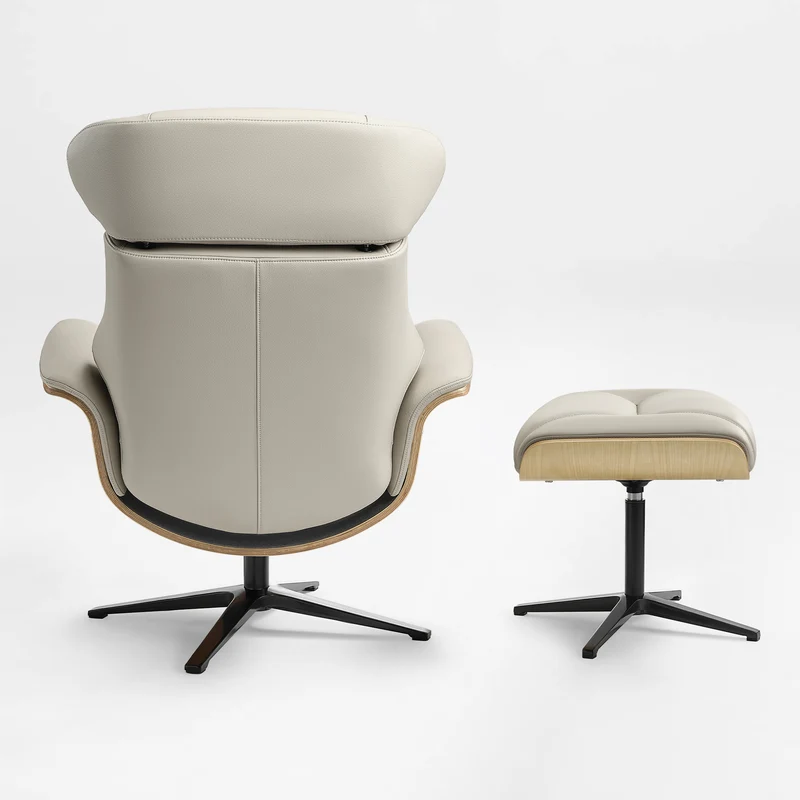 Matteo,Napa Leather Lounge Chair and Ottoman
