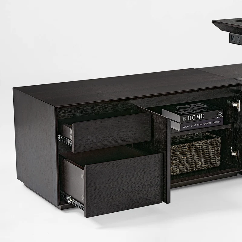 Zen Classic Executive Standing Desk with Cabinets (86"x39")
