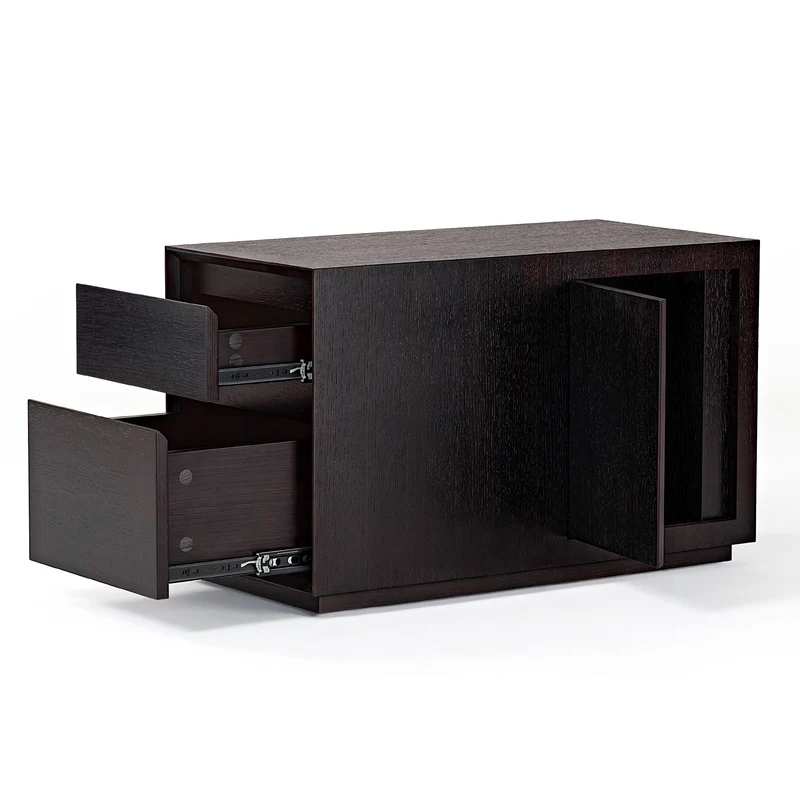 Zen Classic Executive Standing Desk with Cabinets (86"x39")