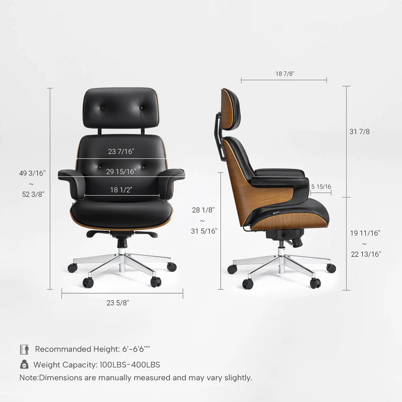 Mathias Leather Executive Chair with Ottoman
